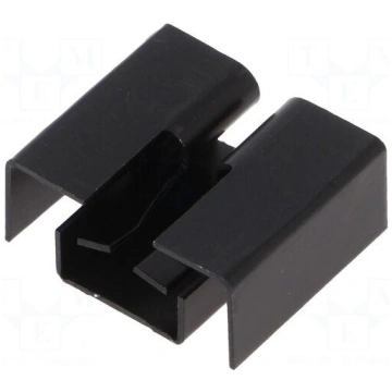 Heatsink: extruded | U | TO220 | black | L: 19.1mm