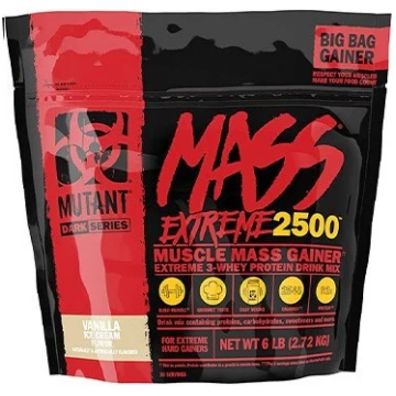 PVL Mutant Mass Extreme 2500 Gainer, vaniļas saldē