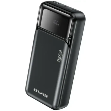 Awei PA-92 20000mAh 22.5W PD powerbanka - Melna