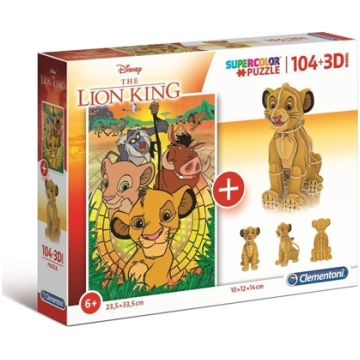 Clementoni Puzzle 104 3D model Król Lew 321726