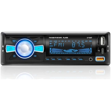 RDS Bluetooth auto radio ar C tipa uzlādes pieslēg