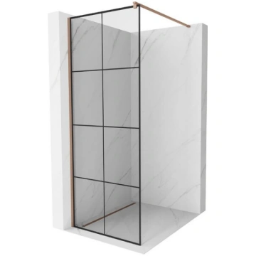 Mexen Kioto duša sienas Walk-in 90 x 200 cm, melns