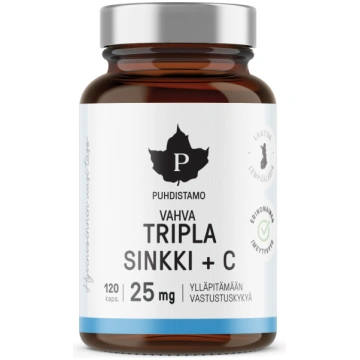 Puhdistamo Triple Zinc 25mg, 120 Capsules (000149)