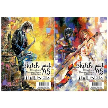 Skiču albūms A5 reljefs, 210 gr 25 loksnes, Skiču 