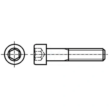 Screw | M5x40 | 0.8 | Head: cheese head | hex key 