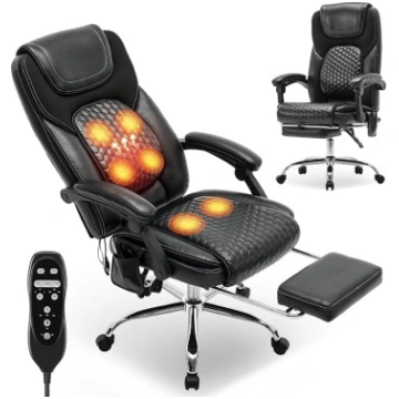 COLAMY Ergonomisks ādas vadītāju krēsls ar 6 punkt