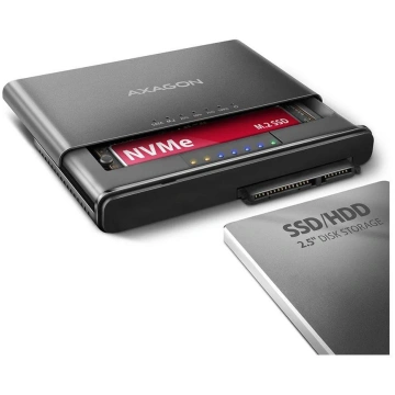 AXAGON USB-C 10Gbps M.2 NVMe + SATA SSD/HDD adapte