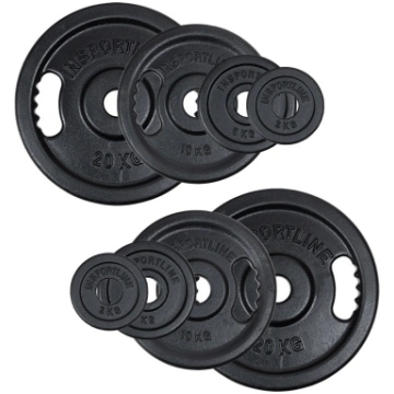 Cast Iron Olympic Weight Plate Set inSPORTline Cas