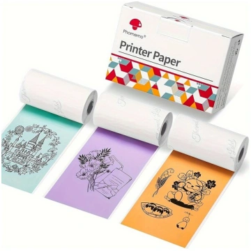 Phomemo 53mm Uzlīmju Papīrs Mini Printeriem, 3 Ruļ