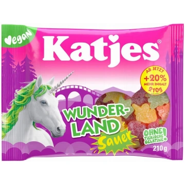 Košļ.konfektes KATJES Wunderland Sauer, 210g