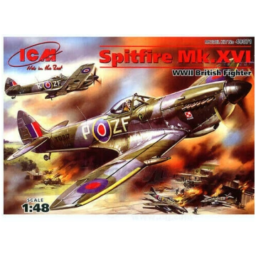 Līmējamais modelis ICM 48071 Spitfire Mk.XVI, WWII