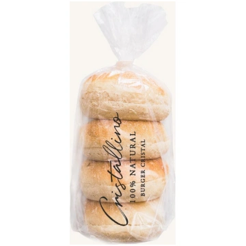Burger Crystal bread (pan de cristal) 4 units Cris