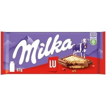 Milka LU - Alpu piena šokolāde ar kraukšķīgiem LU 