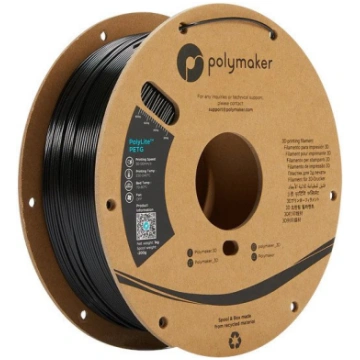 Polymaker PETG materiāls PolyLite Black, 1kg | POL