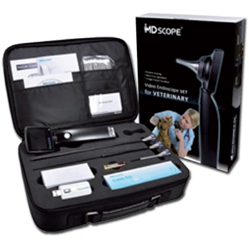 MD SCOPE VET video otoskops. 3 zondes Santaks
