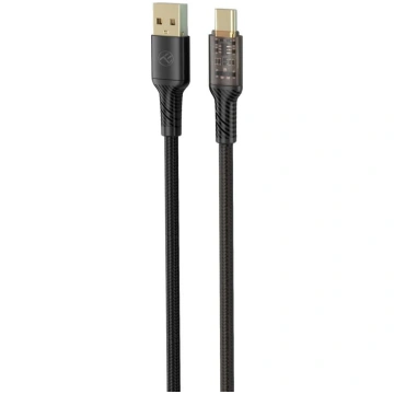 Tellur Data Cable USB to Type-C 3A 100cm Black TLL