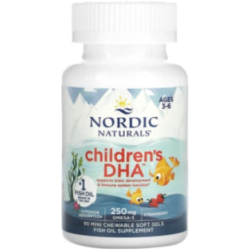 Children"s DHA 250 mg Nordic Naturals 90 mini soft