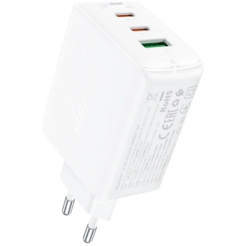 Acefast ātrais lādētājs GaN (2x USB‑C / USB‑A) PPS