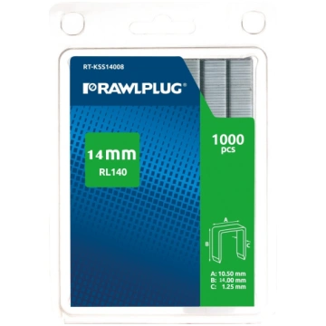 Skava Rawlplug, 14 mm x 10.5 mm, 1000 gab