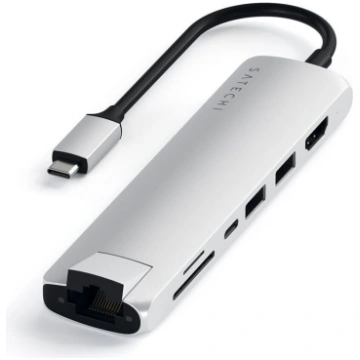 Satechi Slim USB-C MultiPort Adapter, Silver ST-UC