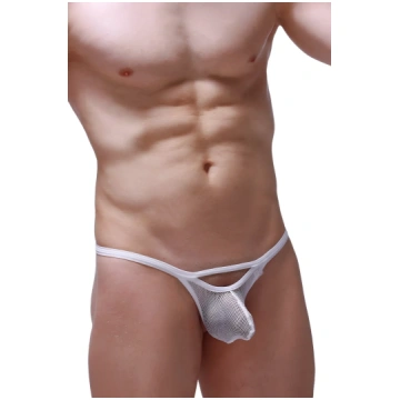 PetitQ G-String Roppe Mesh White - White / L