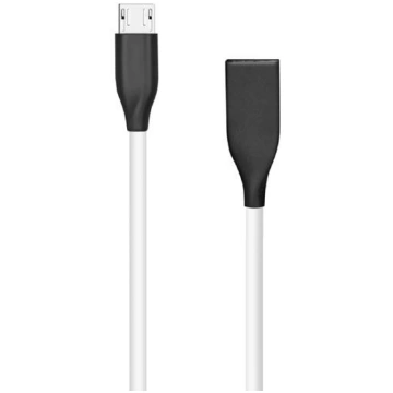 Silicone cable USB - Micro USB (white, 1m) CA91070