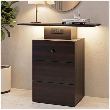 Manroa Console Table Black with Drawers 80 cm Wide