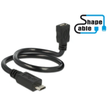 USB Kabel Delock micro-B - micro-B St/Bu OTG Shape