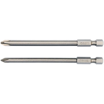 SCREWDRIVER BITS 1/4", 2pc : PH1X100MM; PH2X100MM 