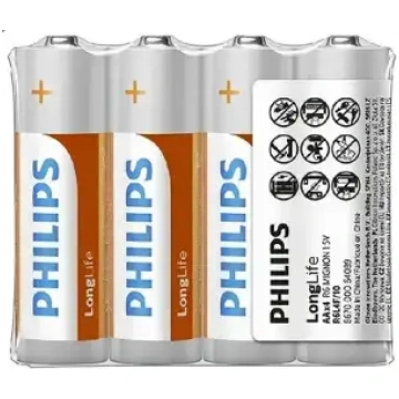 Philips AA LR6 LongLife baterijas, 4 gab