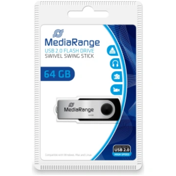 MEMORY DRIVE FLASH USB2 64GB/MR912 MEDIARANGE MR91