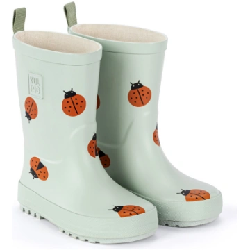 Viken Rubber Boots Pale Green Ladybug Kuling