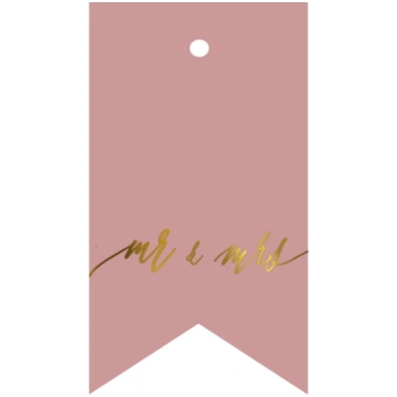 Etiķete Mr & Mrs, Old Rose