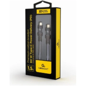 CABLE USB-C PD 1.5M/CC-USB2B-CMCM60-1.5M GEMBIRD