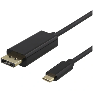 USB-C - DisplayPort cable DELTACO 4K UHD, gold pla
