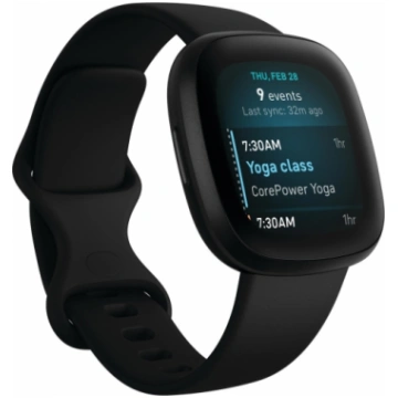 Fitbit Versa 3, black/black aluminum FB511BKBK