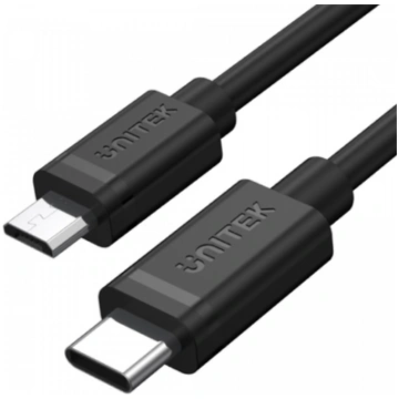 Kabel USB TYP-C DO microUSB 2.0; 1m; Y-C473BK Y-C4