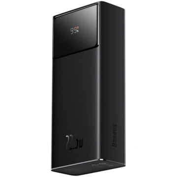 Powerbank 30000mAh 22,5W ar USB-A - USB-C 3A 30cm 