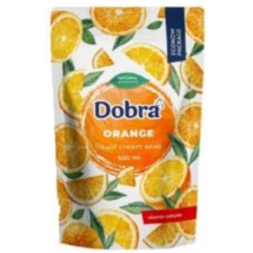 DOBRA šķidrās krēmziepes rezerve Apelsīns, 500 ml 
