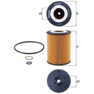 Eļļas filtrs BMW 5 E60 / 7 E65 / X5 KNECHT OX367D