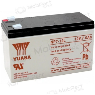Akumulators Yuasa (7Ah, 12V, F2, VRLA)