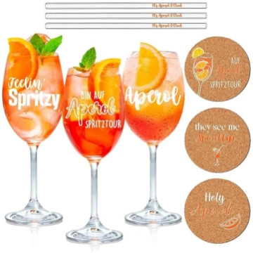 3 Aperol aerosola glāžu dāvanu komplekts - Premium
