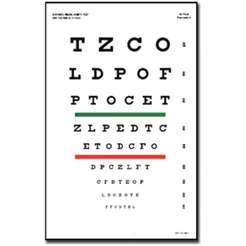 Redzes pārbaudes tabula.3 m.23x35.5 cm Santaks