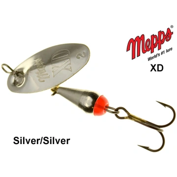 Rotējošais māneklis Mepps XD Silver/Silver 5 g