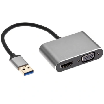 RoGer DrongDisplay Adapteris USB to VGA/HDMI + Aud