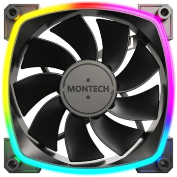 Montech wentylatorów RX120 ARGB PWM Reverse Black 
