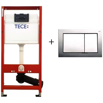 TECEprofil Base WC rāmja komplekts, hromēta skaloš
