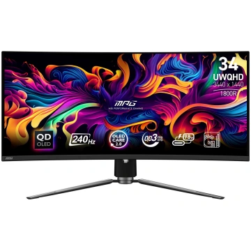 MSI MPG 341CQPX QD-OLED Monitor 34″ UWQHD melna