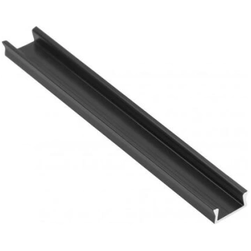 LED alumīnija profils GLAX Mini, 3,05 m, melns, PA