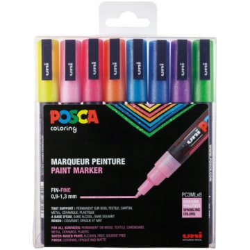 Posca Posca Marķieris Uni Pc-3m 8er Set Glitter